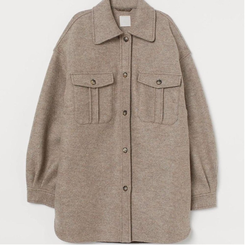 H&M oversized wool shacket Sz XS